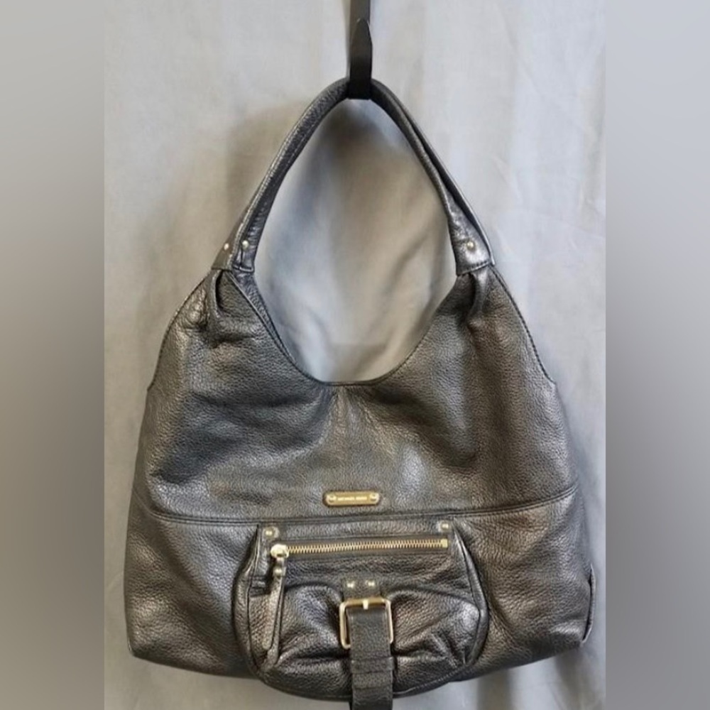 MICHAEL KORS Black Leather Bag with Certificate of Authenticity